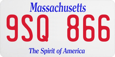 MA license plate 9SQ866