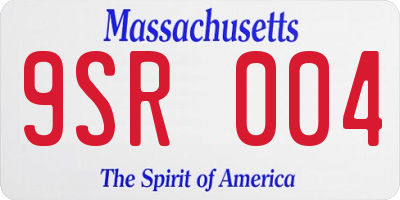 MA license plate 9SR004