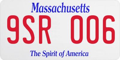 MA license plate 9SR006