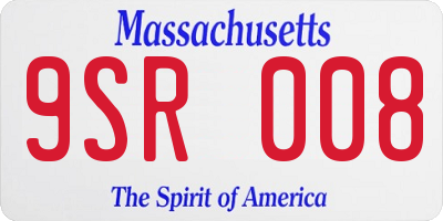 MA license plate 9SR008