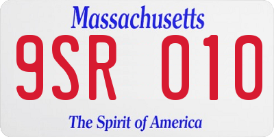 MA license plate 9SR010
