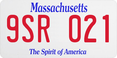 MA license plate 9SR021