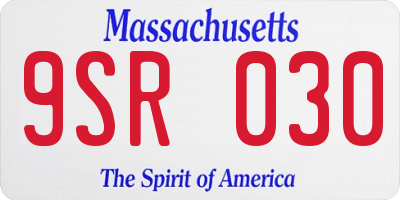 MA license plate 9SR030