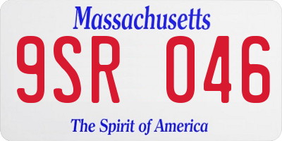 MA license plate 9SR046
