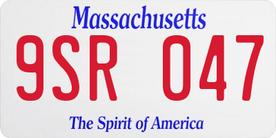 MA license plate 9SR047