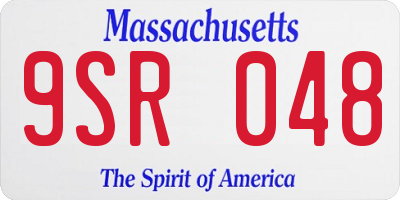 MA license plate 9SR048