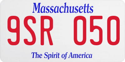 MA license plate 9SR050