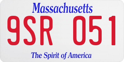 MA license plate 9SR051