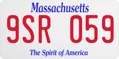 MA license plate 9SR059