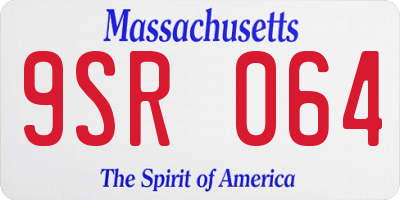 MA license plate 9SR064
