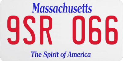 MA license plate 9SR066