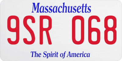 MA license plate 9SR068