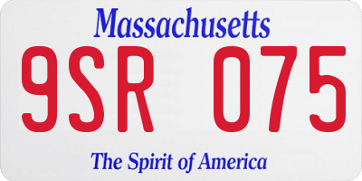 MA license plate 9SR075
