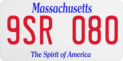 MA license plate 9SR080