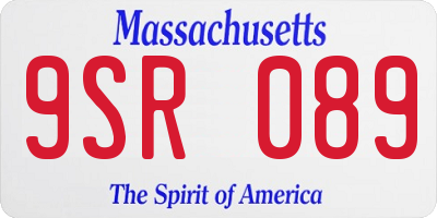 MA license plate 9SR089