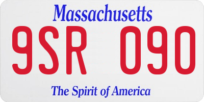 MA license plate 9SR090