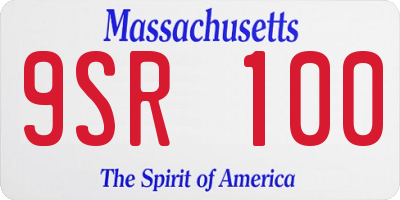 MA license plate 9SR100