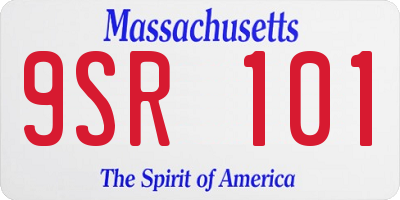 MA license plate 9SR101