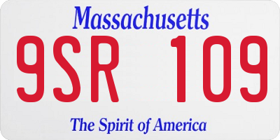 MA license plate 9SR109