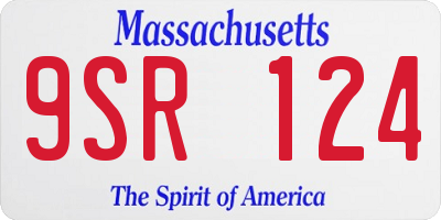 MA license plate 9SR124