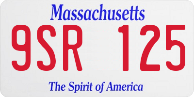 MA license plate 9SR125