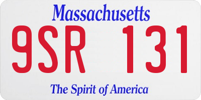 MA license plate 9SR131