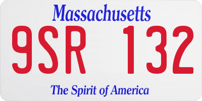 MA license plate 9SR132