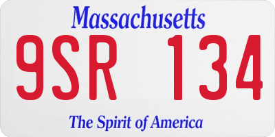 MA license plate 9SR134