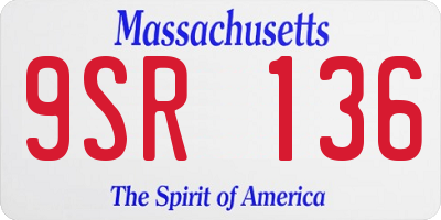 MA license plate 9SR136