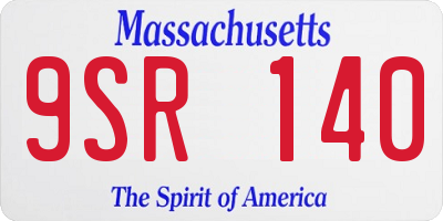 MA license plate 9SR140