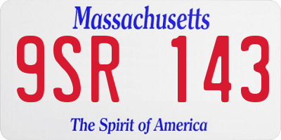 MA license plate 9SR143