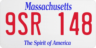 MA license plate 9SR148