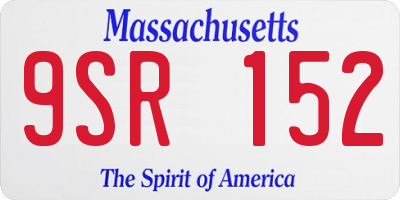 MA license plate 9SR152