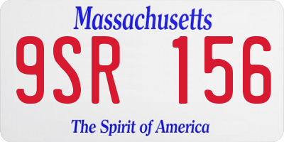MA license plate 9SR156