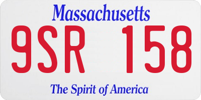 MA license plate 9SR158