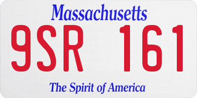 MA license plate 9SR161