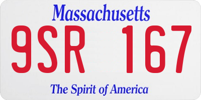 MA license plate 9SR167