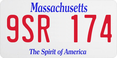 MA license plate 9SR174