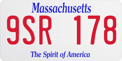 MA license plate 9SR178