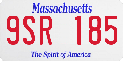MA license plate 9SR185