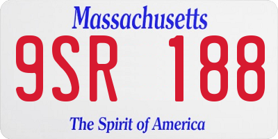 MA license plate 9SR188