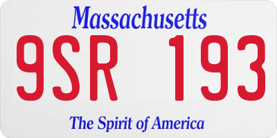 MA license plate 9SR193