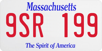 MA license plate 9SR199