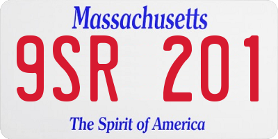 MA license plate 9SR201