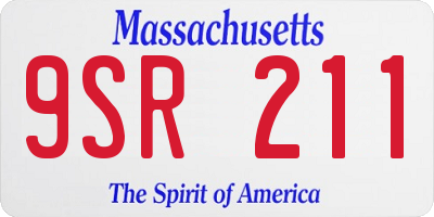 MA license plate 9SR211
