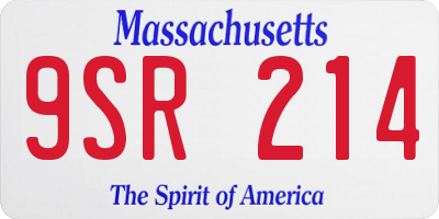 MA license plate 9SR214