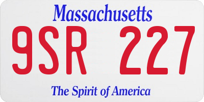 MA license plate 9SR227