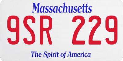 MA license plate 9SR229