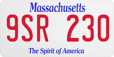 MA license plate 9SR230