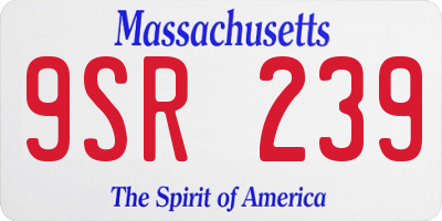 MA license plate 9SR239